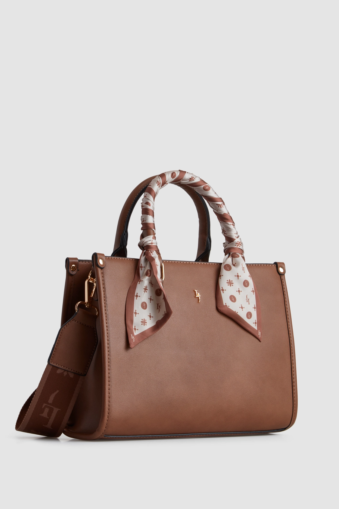 Small Tote Bag With Scarf