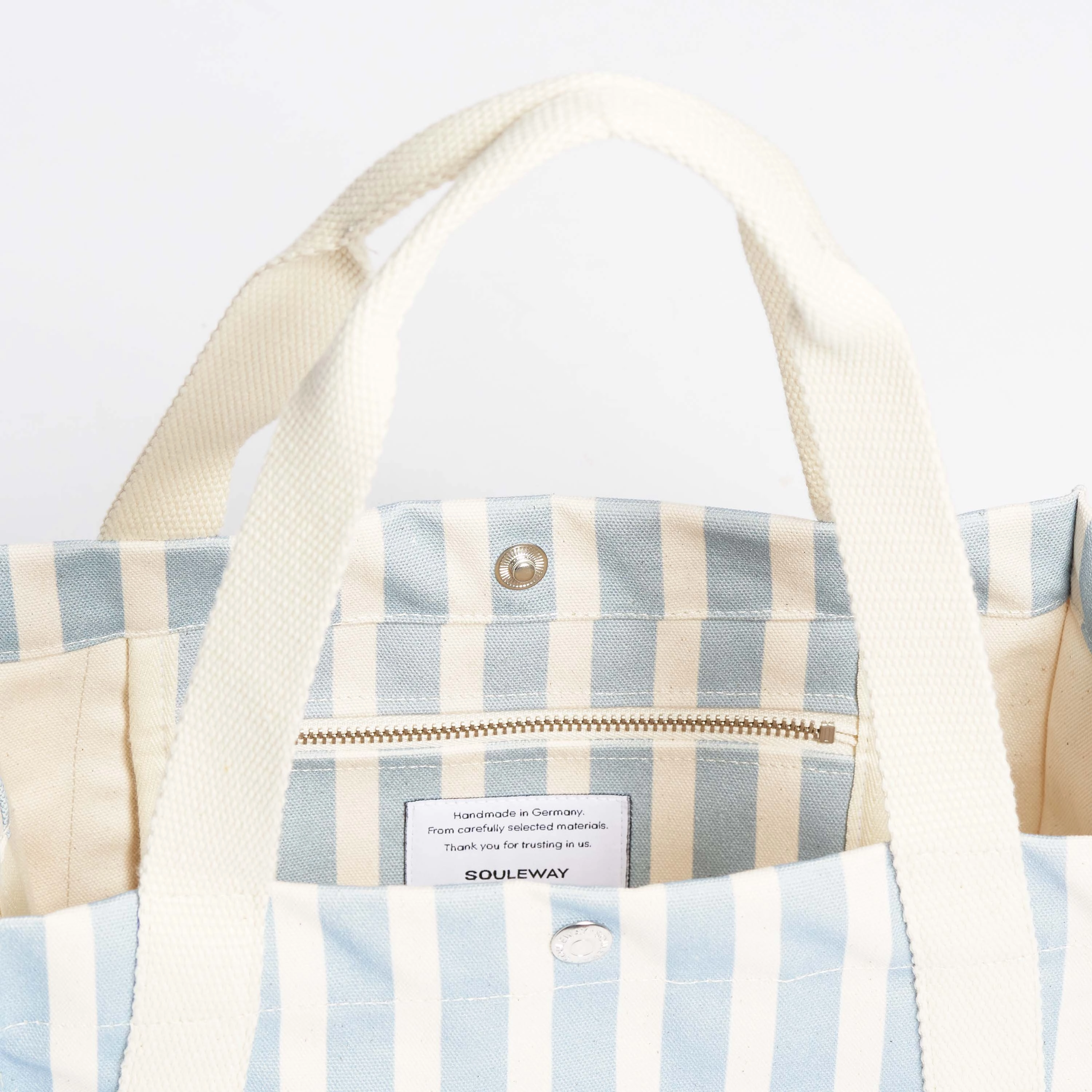 Small Vegan Beach Tote | Sand & Sky Blue