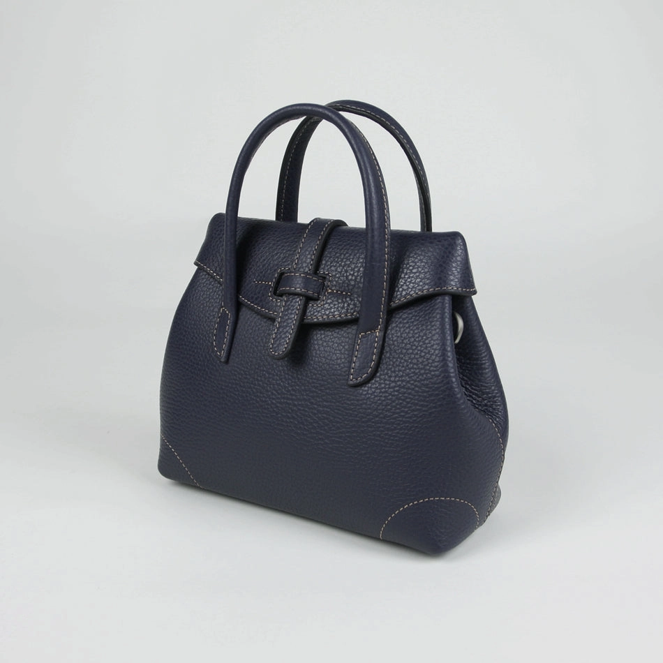 Small Womens Black Leather Handbag Purse Leather Navy Mini Shoulder Bag Handbag Purse for Ladies