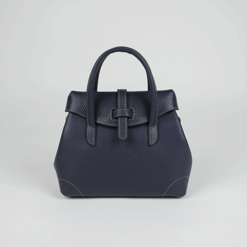 Small Womens Black Leather Handbag Purse Leather Navy Mini Shoulder Bag Handbag Purse for Ladies
