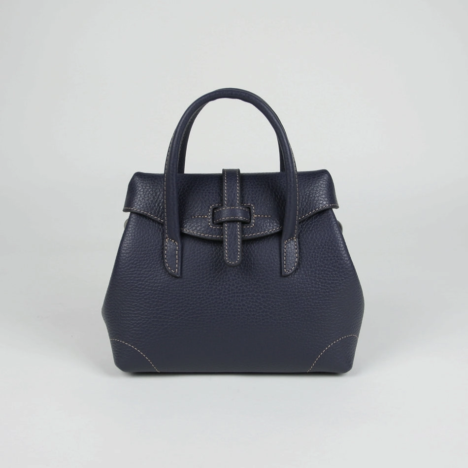 Small Womens Navy Leather Handbag Purse Leather Navy Mini Shoulder Bag Handbag Purse for Ladies