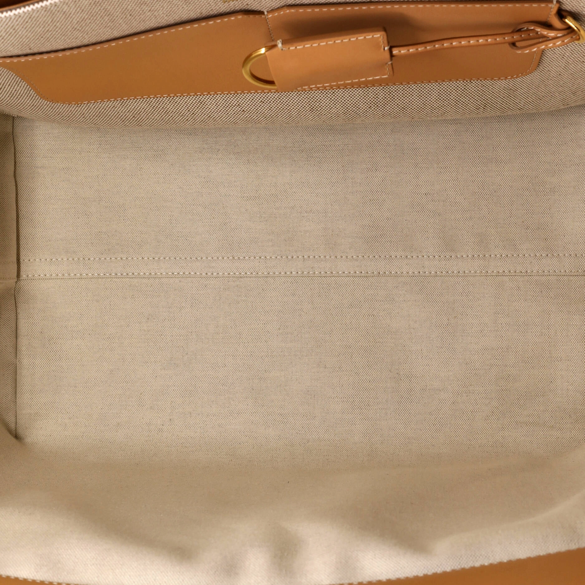 Soft Pocket Tote Canvas with Leather Medium