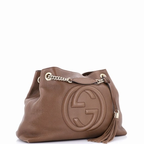 Soho Chain Strap Shoulder Bag Leather Medium