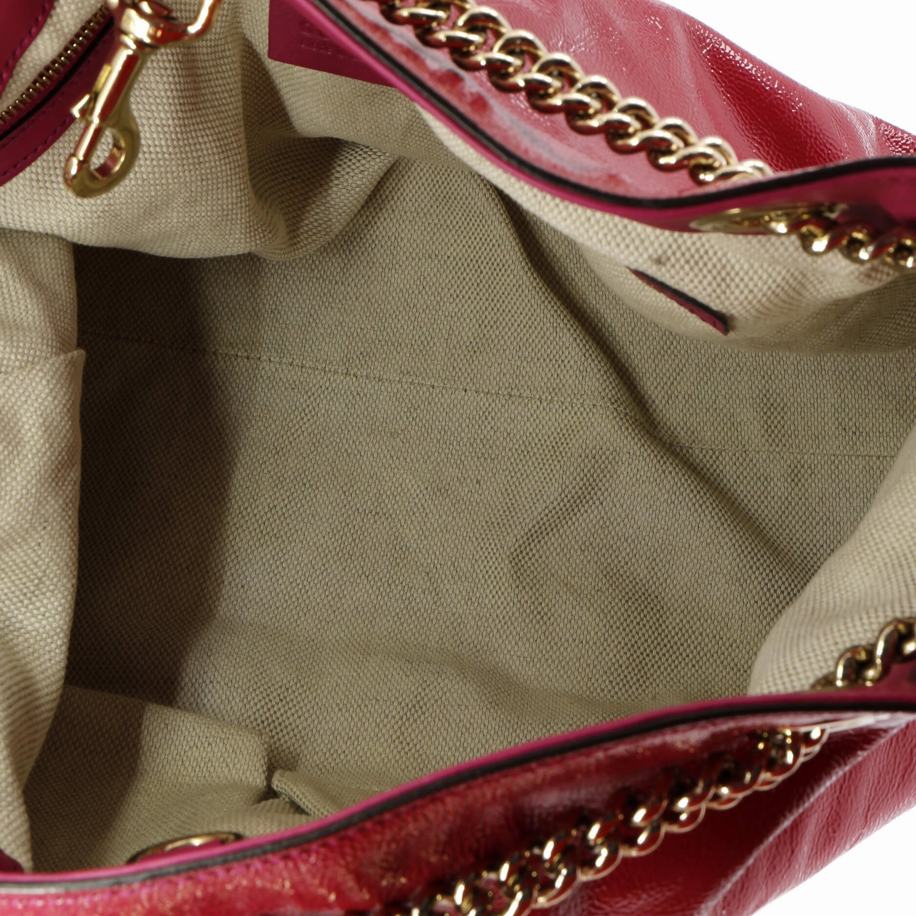 Soho Chain Strap Shoulder Bag Patent Medium