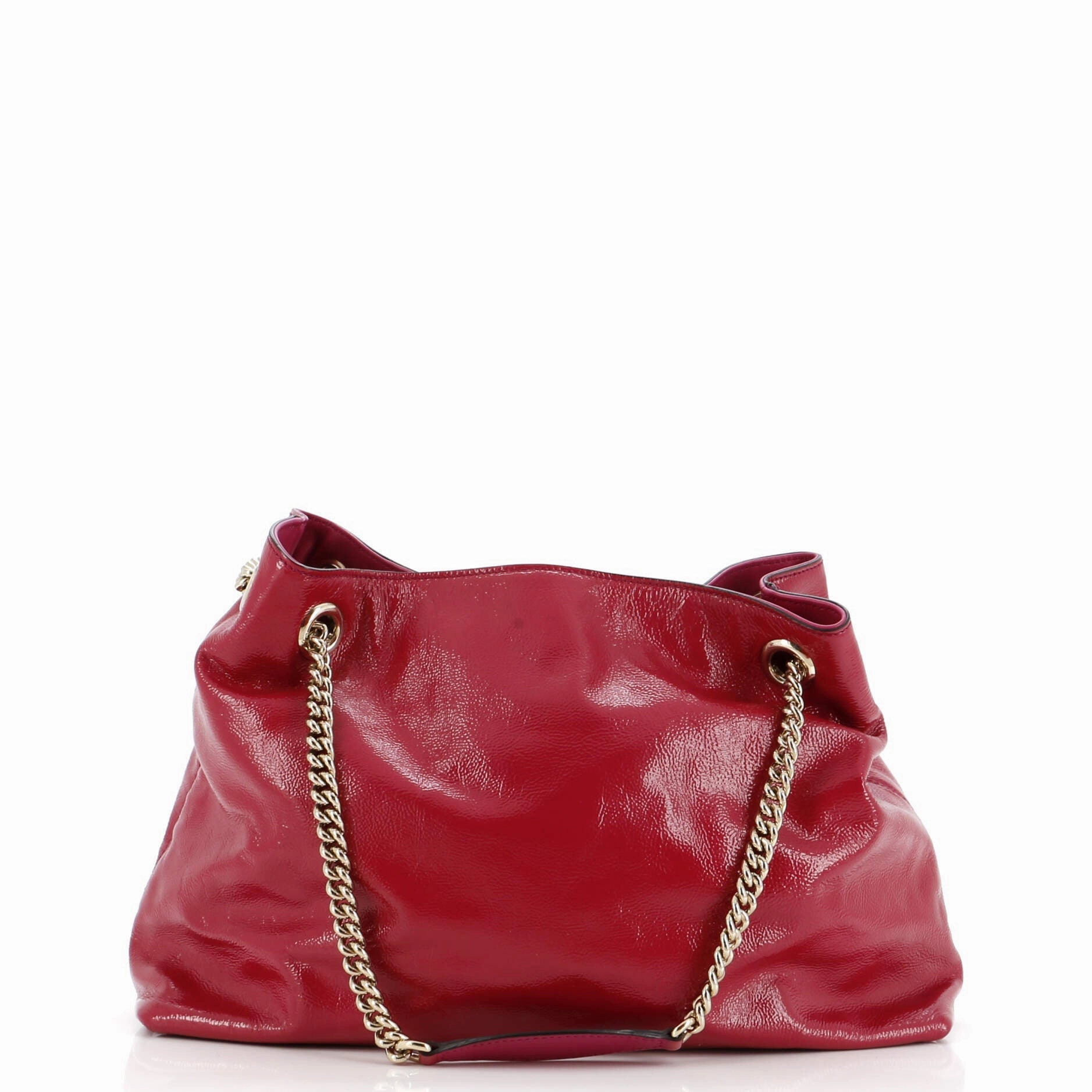 Soho Chain Strap Shoulder Bag Patent Medium