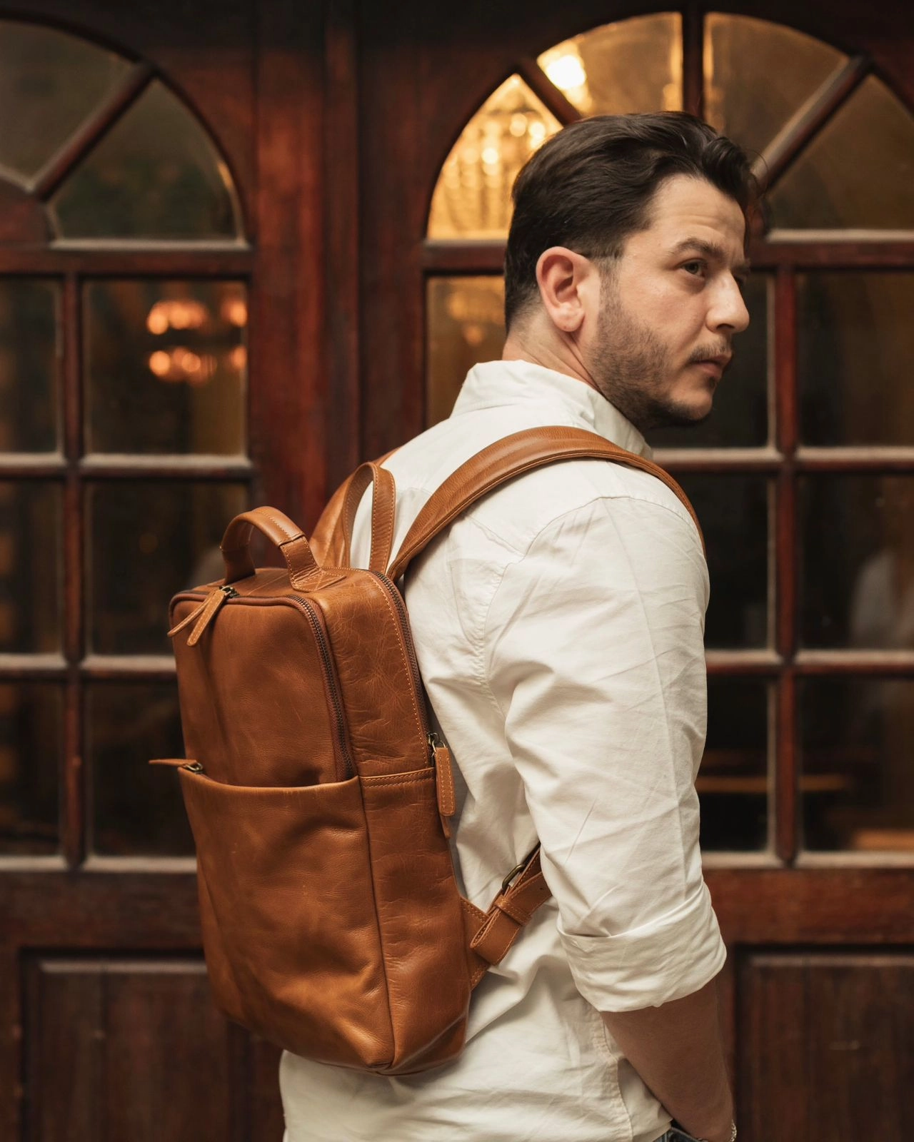 Soho Urbanist Slim Backpack | Tan