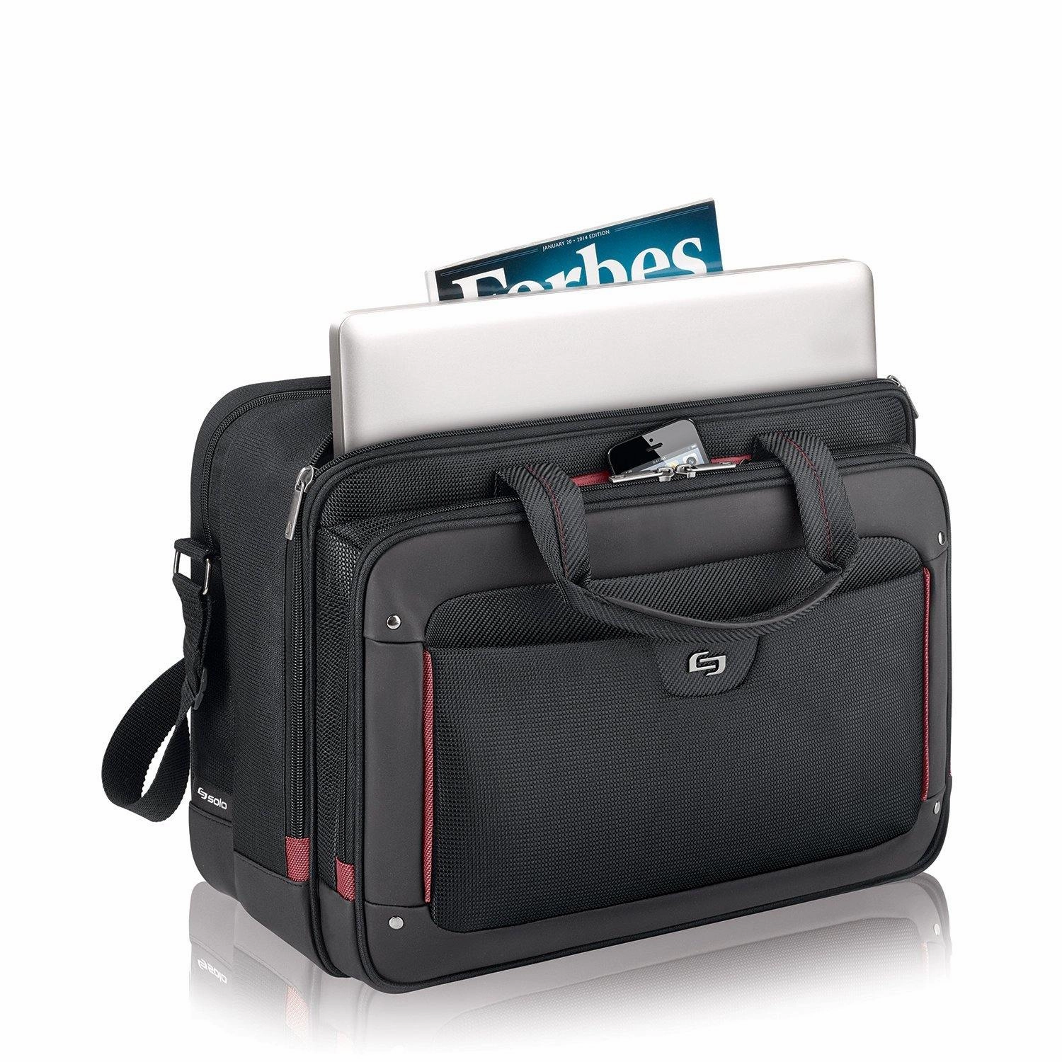 Solo Sterling Collection Laptop Portfolio for 16" Laptop with Tablet Pock