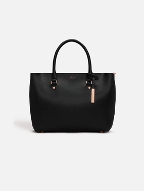 Sophie Vegan Leather Tote Bag | Black