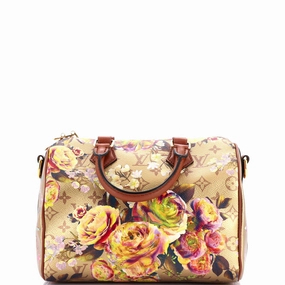 Speedy Bandouliere Bag Limited Edition Flowers Monogram Canvas 25