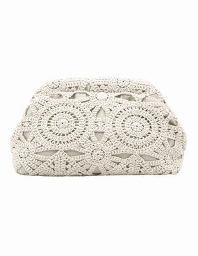St. Barths La Robe Crochet Pouch Clutch Handbag