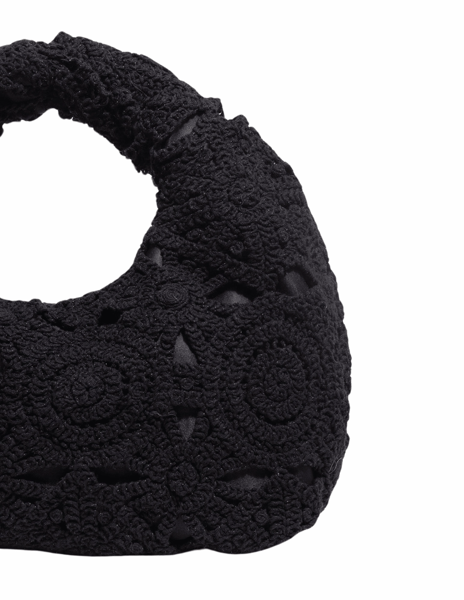 St. Barths La Robe Crochet Twist Handle Handbag