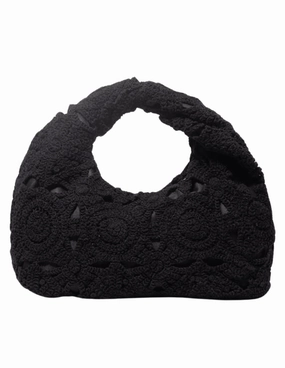 St. Barths La Robe Crochet Twist Handle Handbag