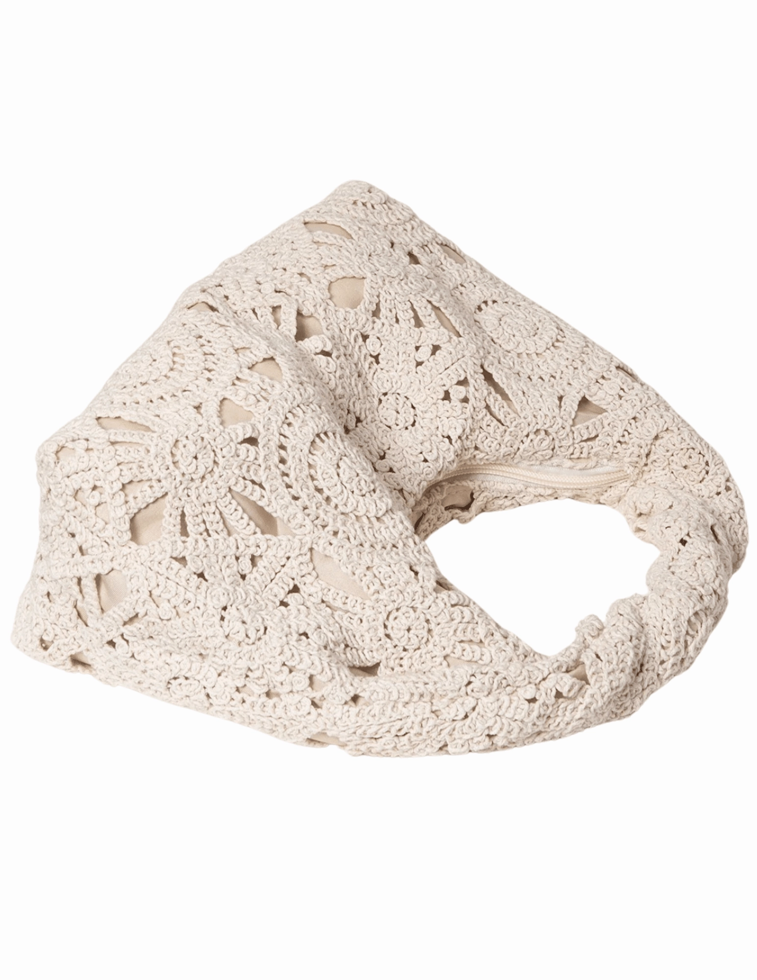 St. Barths La Robe Crochet Twist Handle Handbag