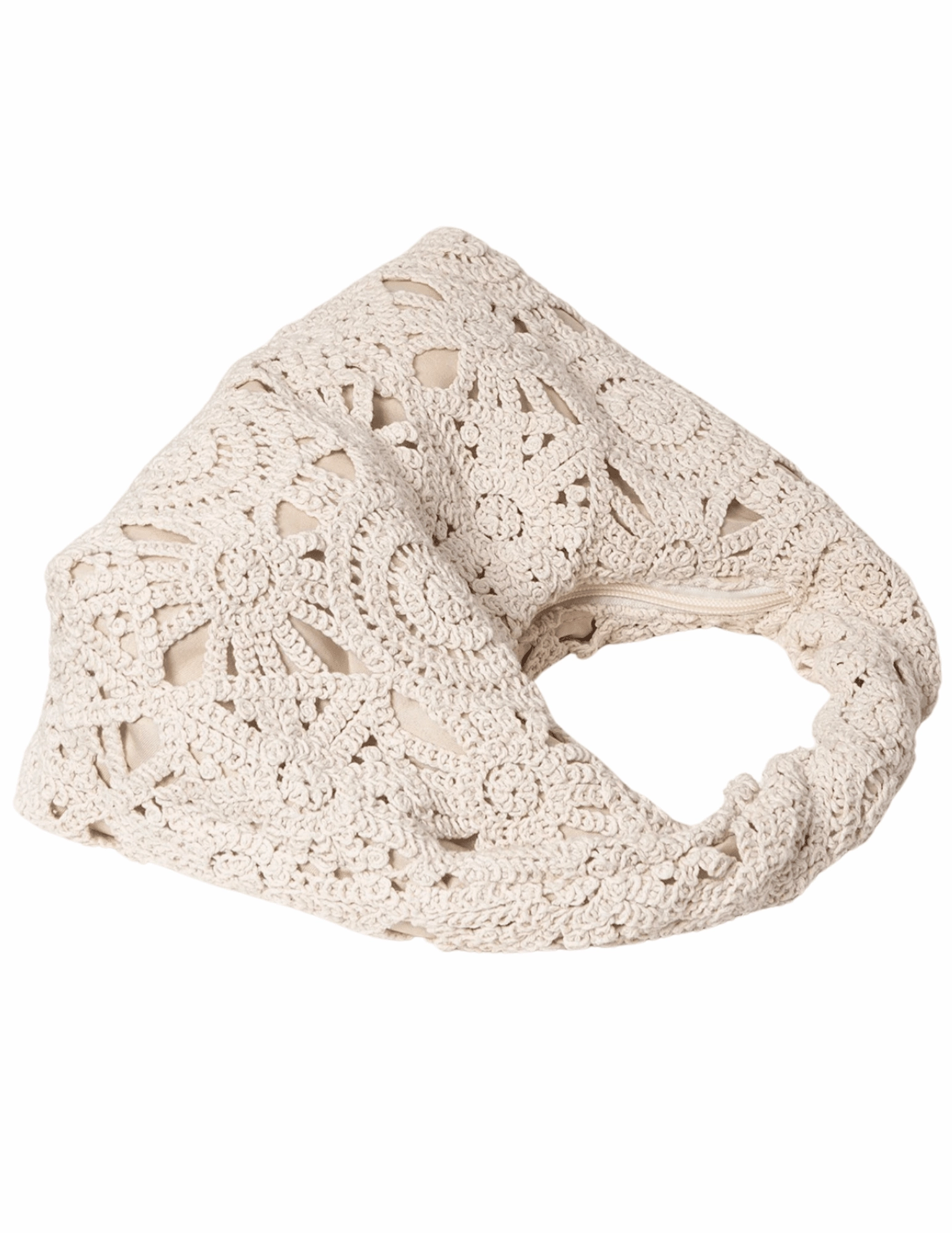 St. Barths La Robe Crochet Twist Handle Handbag