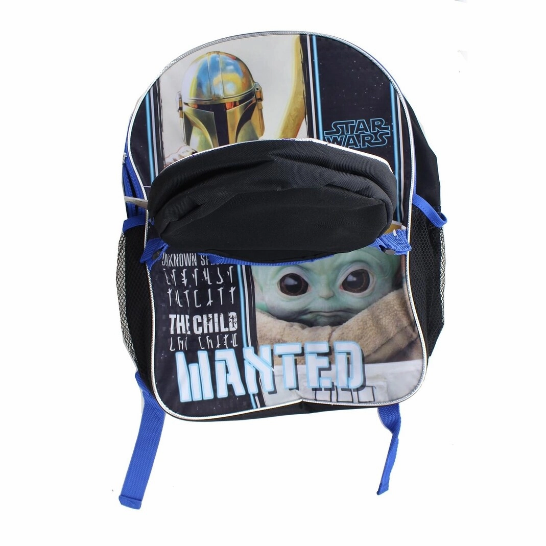 Star Wars The Mandalorian The Child 16 Inch Backpack w/ Lunch Kit