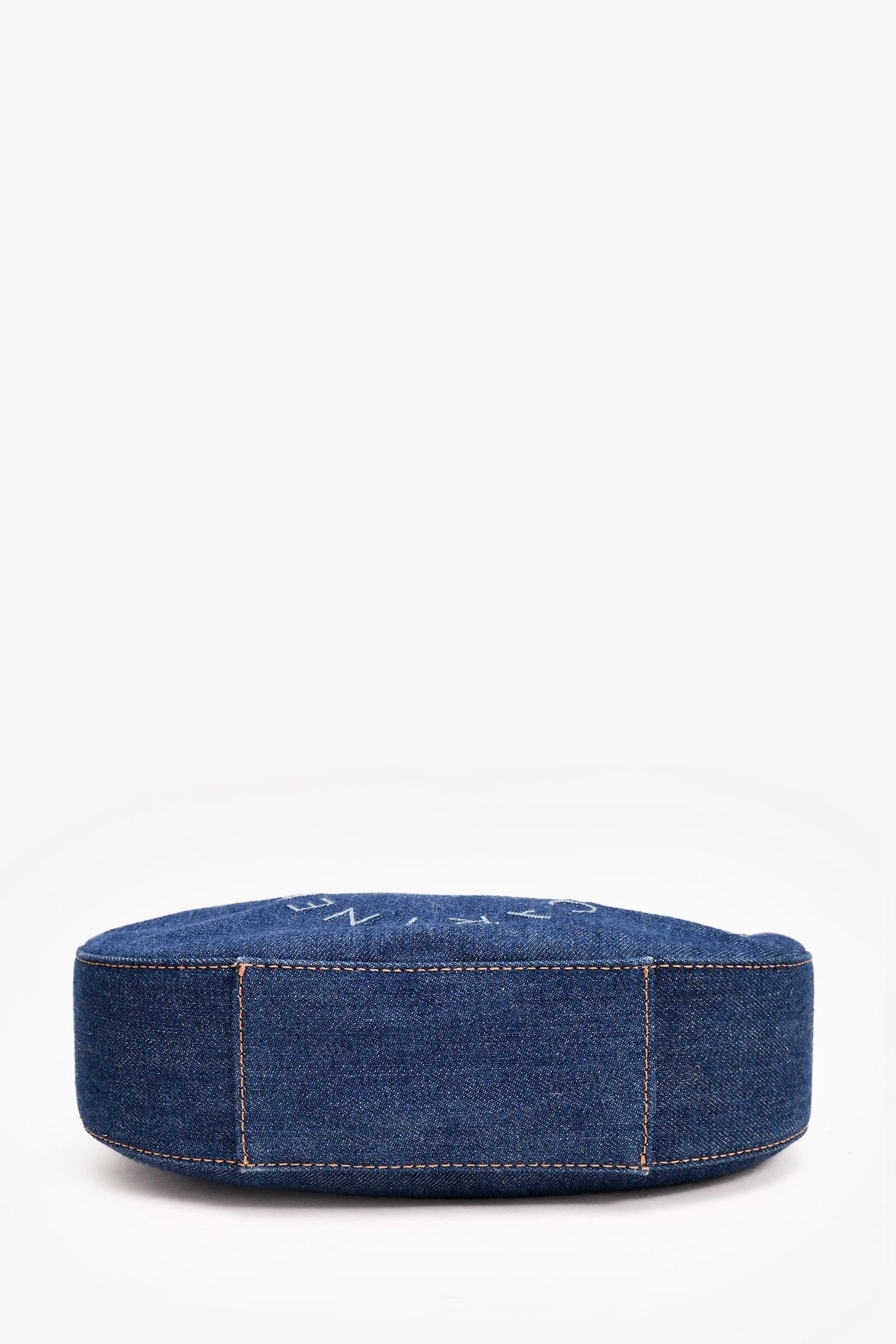 Stella McCartney Denim Small Logo Eco Hobo Shoulder Bag