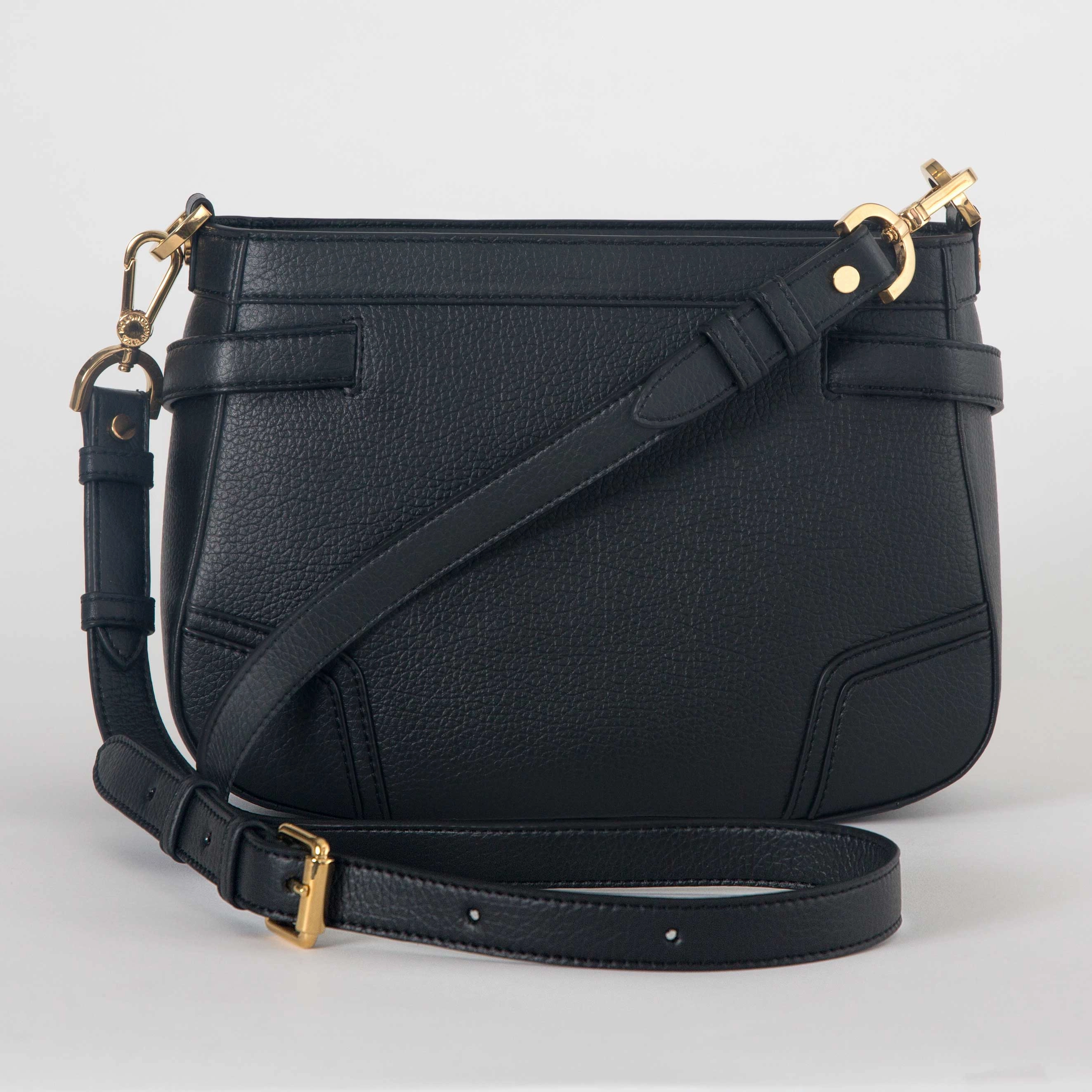 Stockholm Vegan Leather Crossbody Bag | Black