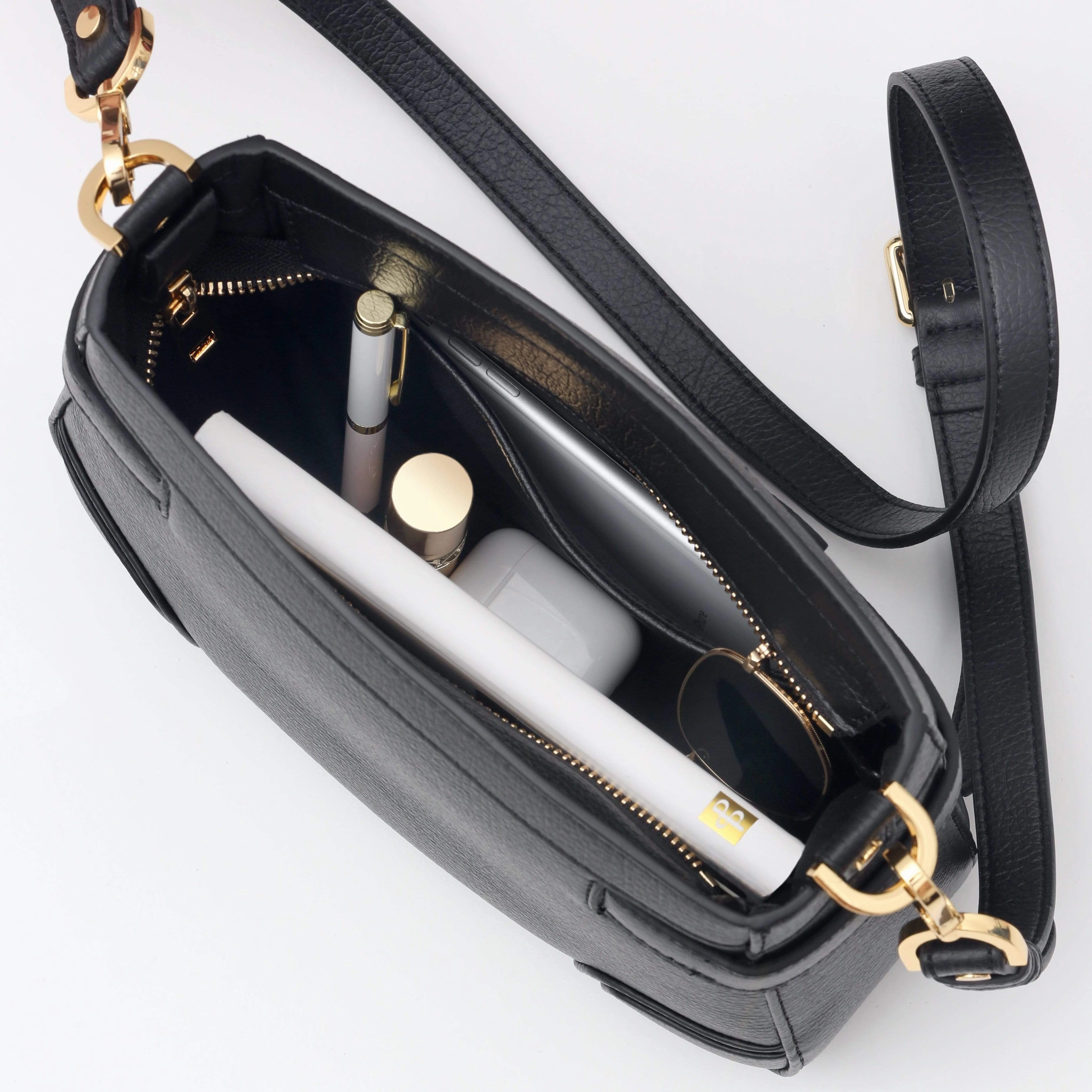 Stockholm Vegan Leather Crossbody Bag | Black