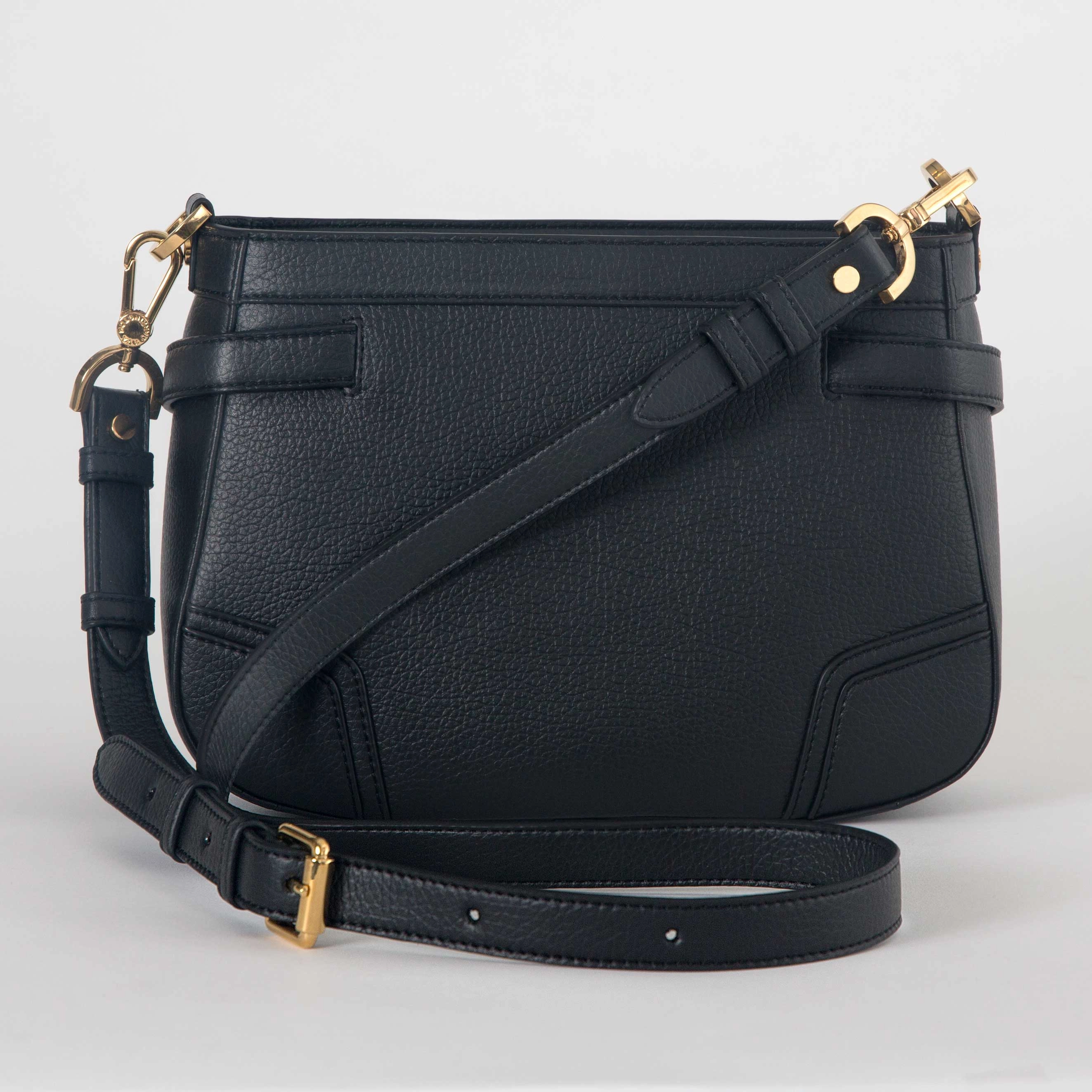 Stockholm Vegan Leather Crossbody Bag | Black