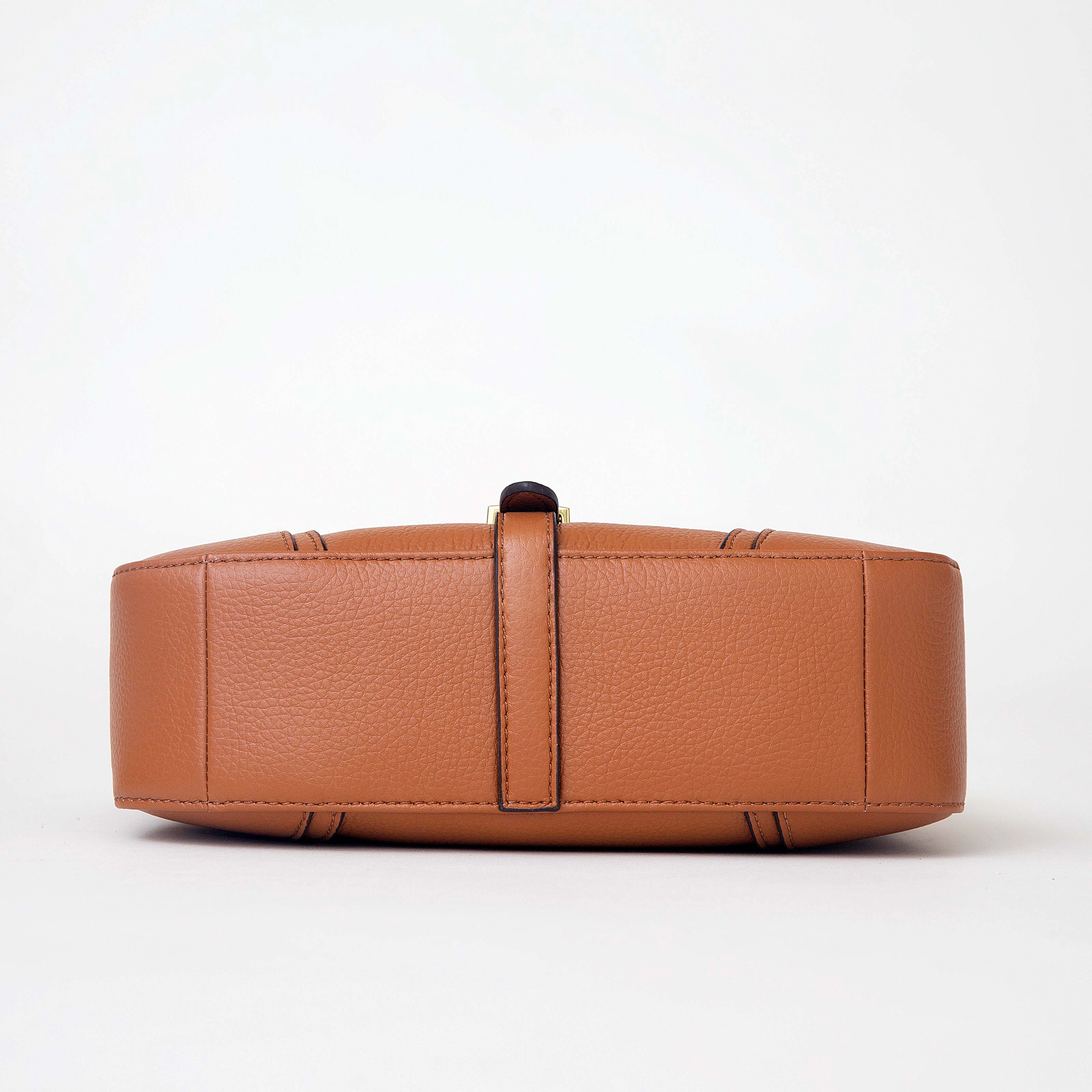 Stockholm Vegan Leather Crossbody Bag | Camel
