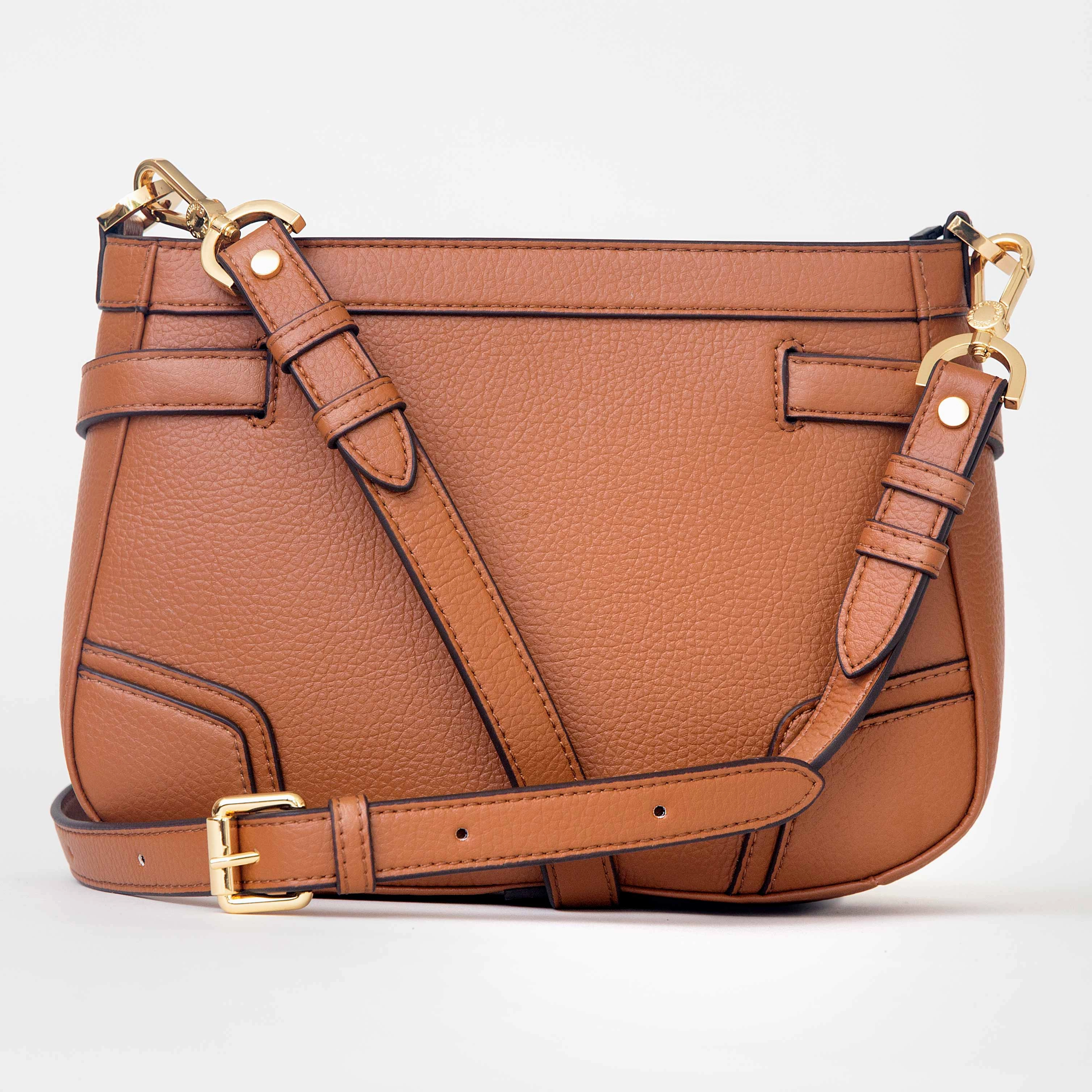 Stockholm Vegan Leather Crossbody Bag | Camel