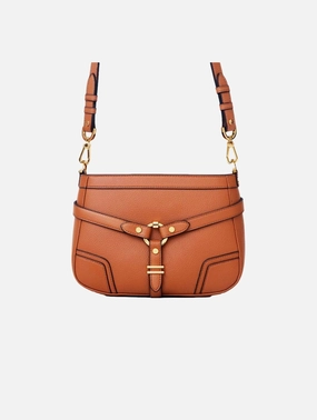 Stockholm Vegan Leather Crossbody Bag | Camel