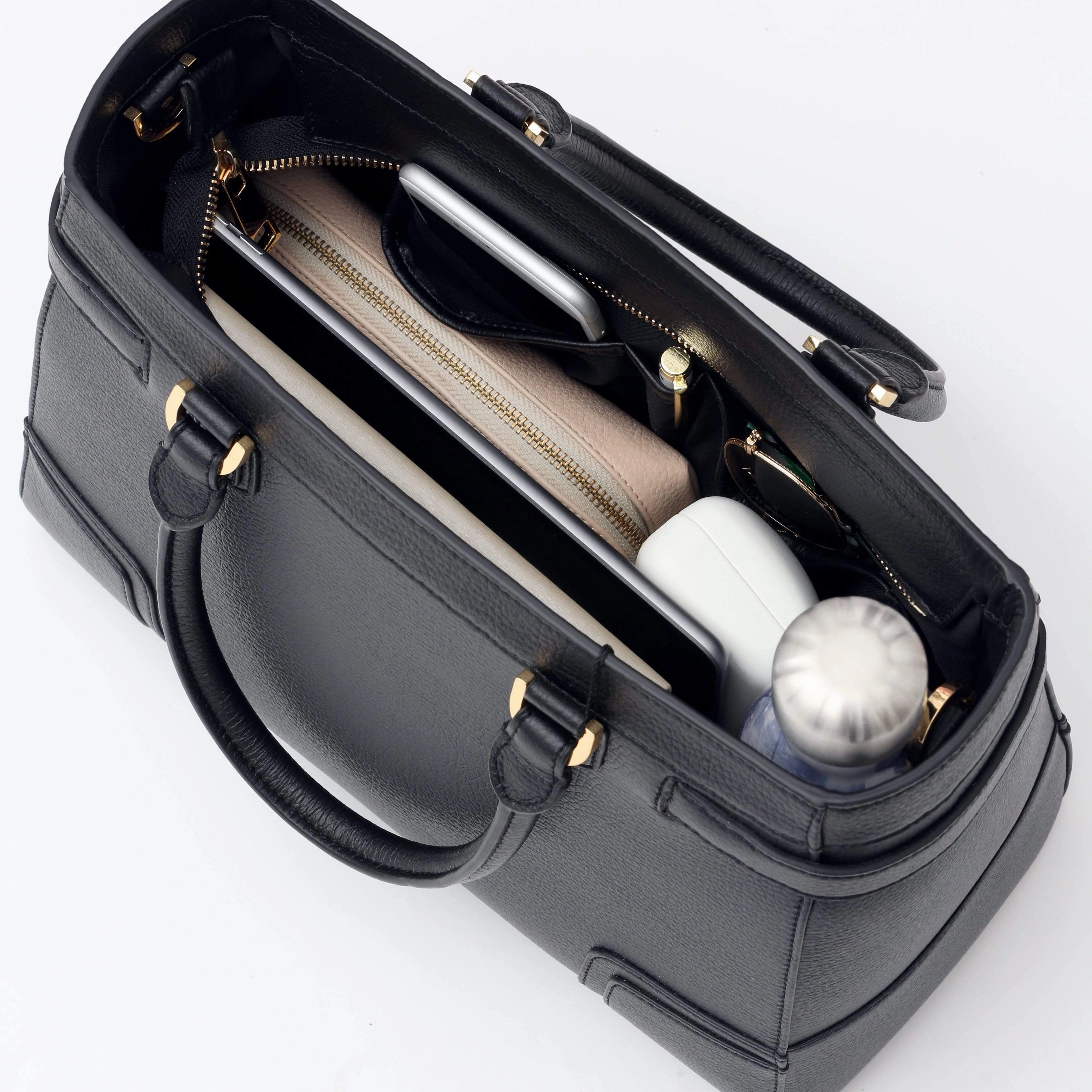 Stockholm Vegan Leather Handbag | Black