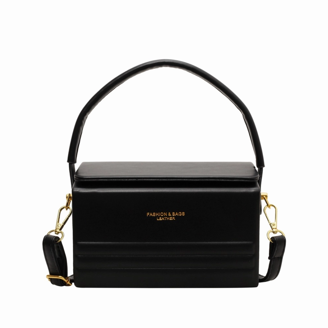 Striped Letter Textured Hard Shell  Crossbody Bag