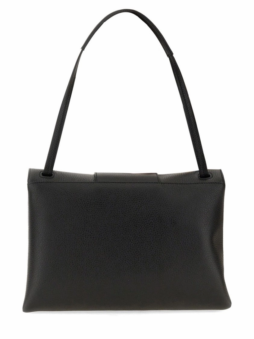 Structured Calfskin H-Bag With Adjustable Shoulder Strap