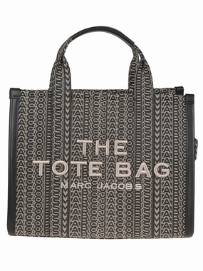 Structured Jacquard Tote Bag With Monogram Design