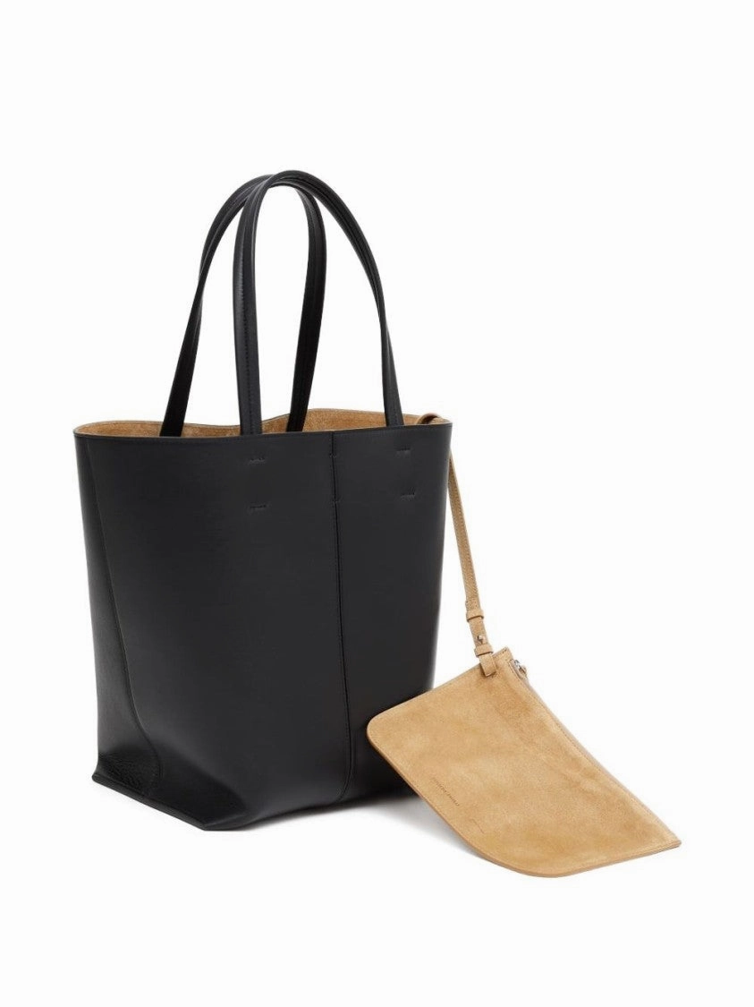 Structured Pot Cabas Handbag With Versatile Pouch