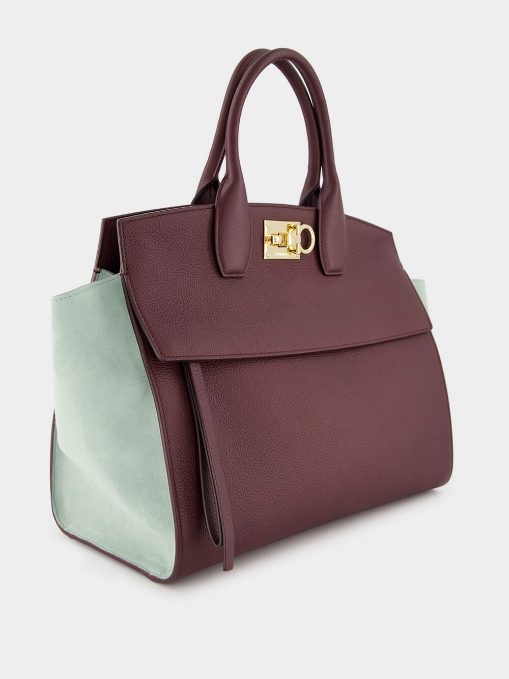 Studio Large Calfskin and Suede Soft Bag