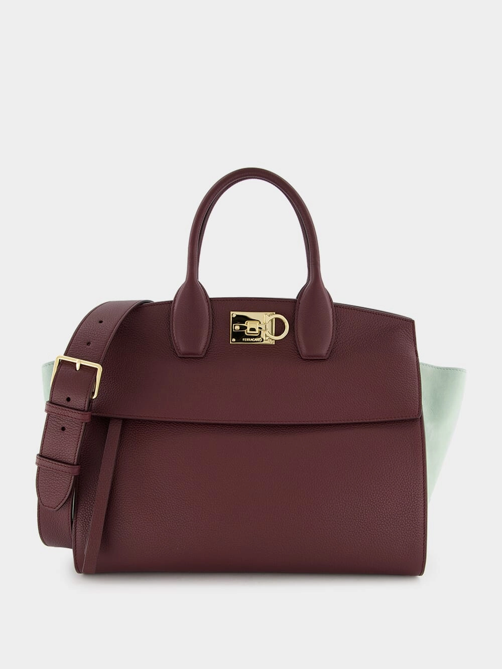 Studio Large Calfskin and Suede Soft Bag