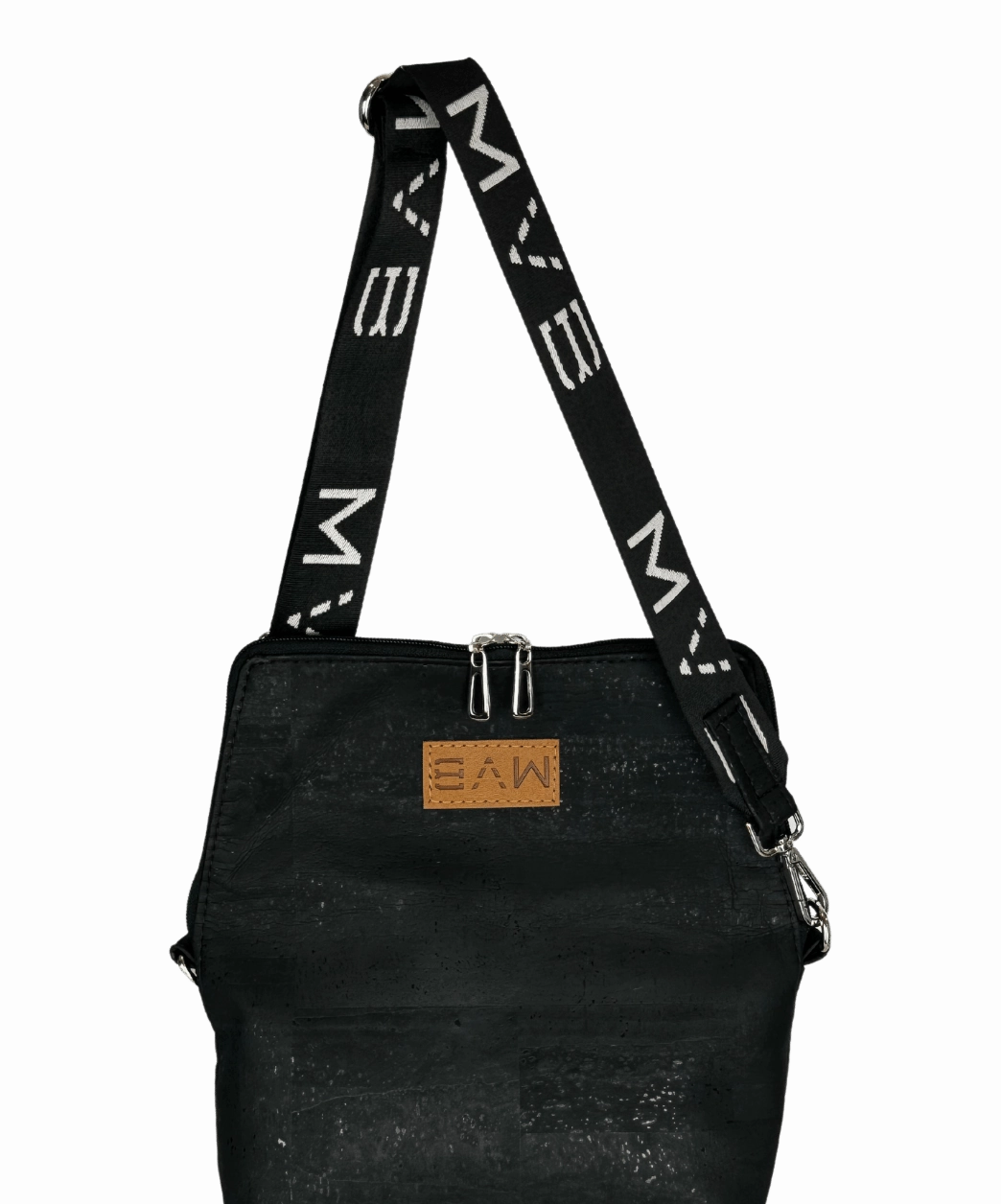 Summer Canvas & Cork Vegan Crossbody Flop Bag | Soft Ash