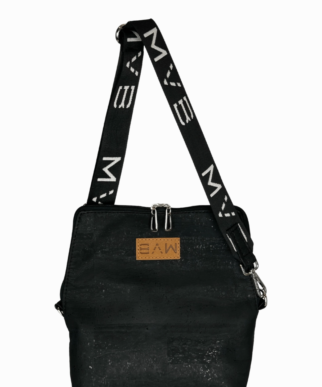 Summer Canvas & Cork Vegan Crossbody Flop Bag | Soft Ash