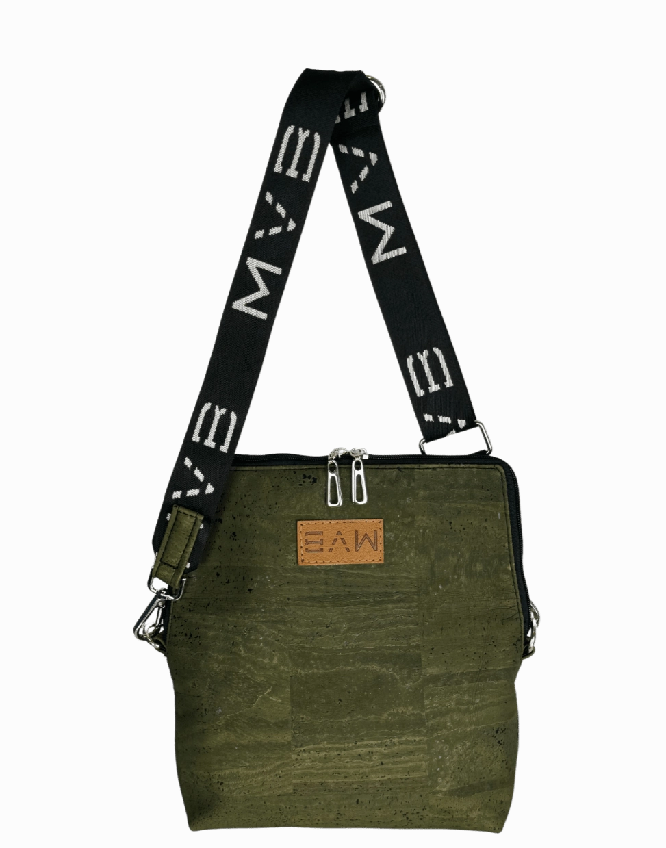 Summer Canvas & Cork Vegan Crossbody Flop Bag | Soft Earth