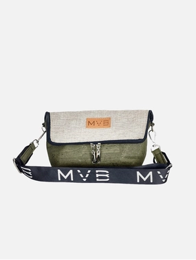 Summer Canvas & Cork Vegan Crossbody Flop Bag | Soft Earth