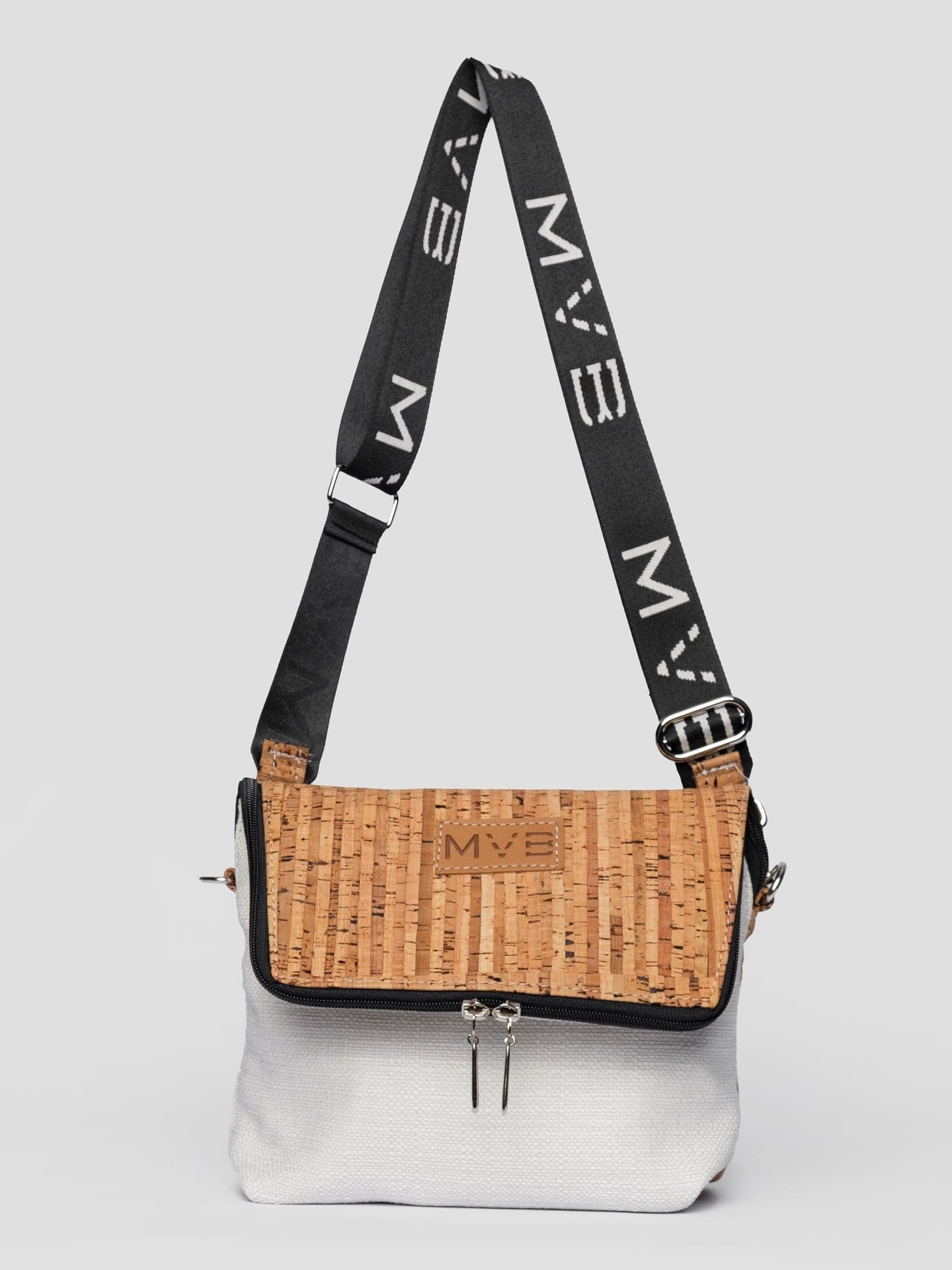 Summer Canvas & Cork Vegan Crossbody Flop Bag | Soft Natural