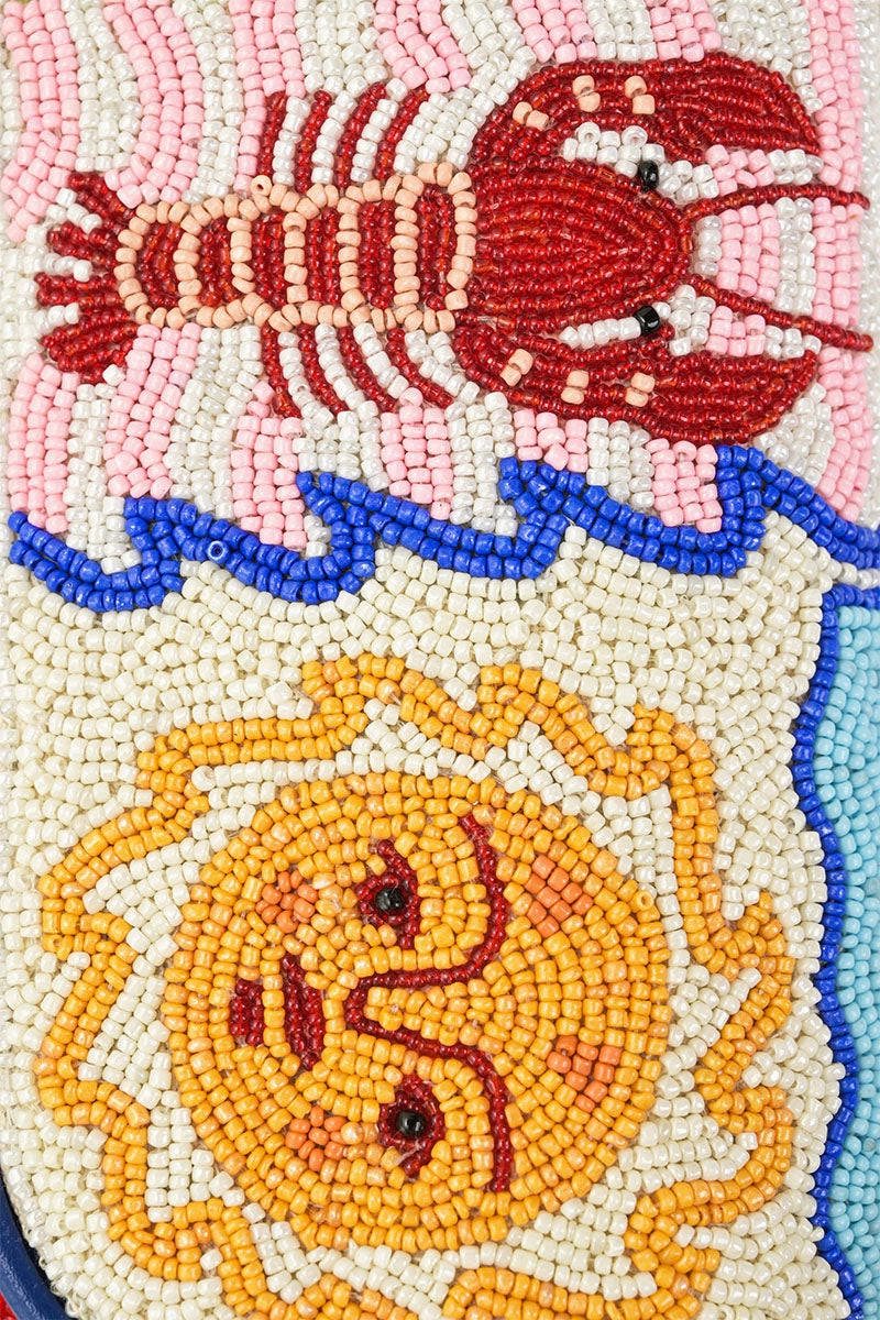 Sun & Sea Beaded Shoulder Bag