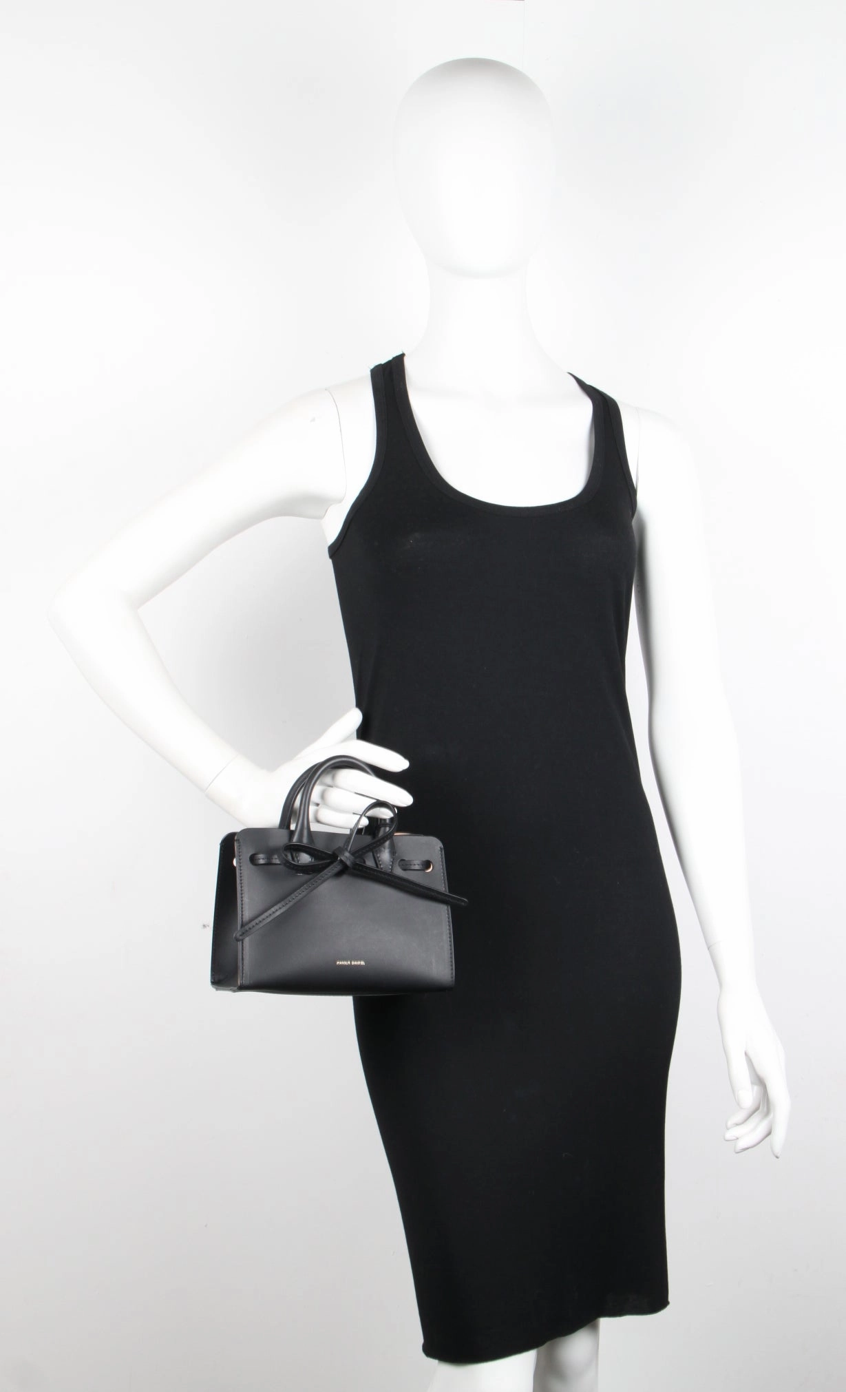 Sun Bag Mini Mini Vegetable Tanned, Black/Ballet