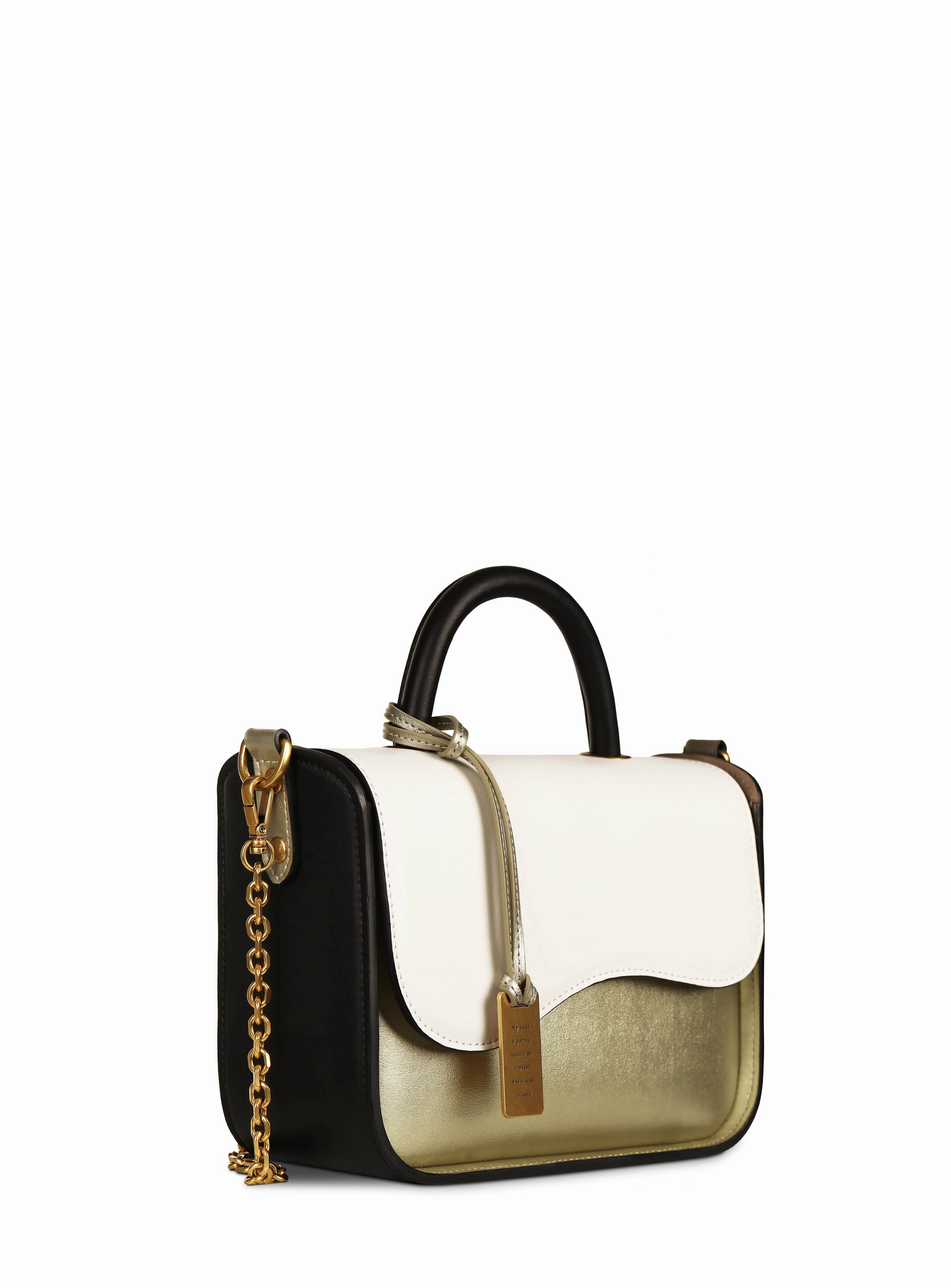 Sunrise Cactus Leather Vegan Crossbody Bag | Gold