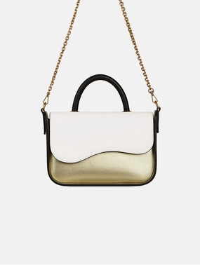 Sunrise Cactus Leather Vegan Crossbody Bag | Gold