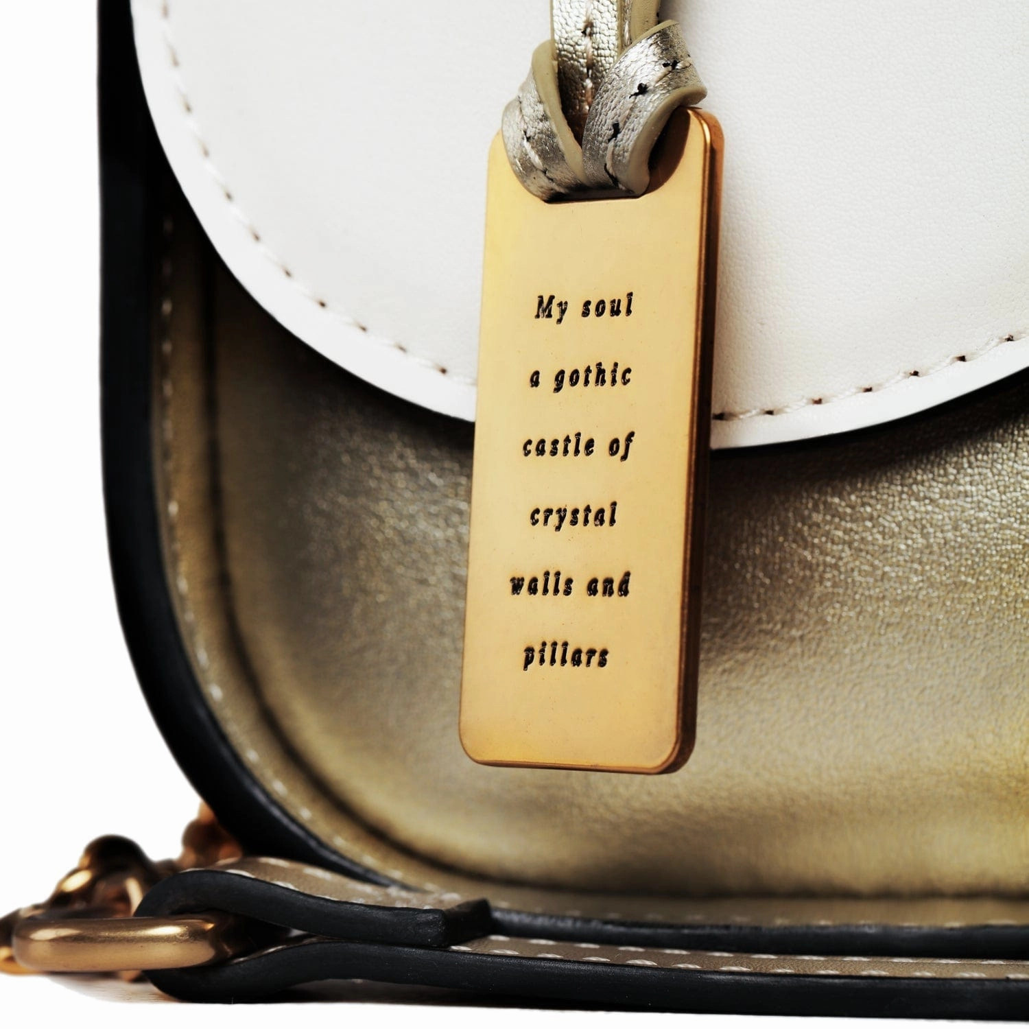 Sunrise Cactus Leather Vegan Crossbody Bag | Gold