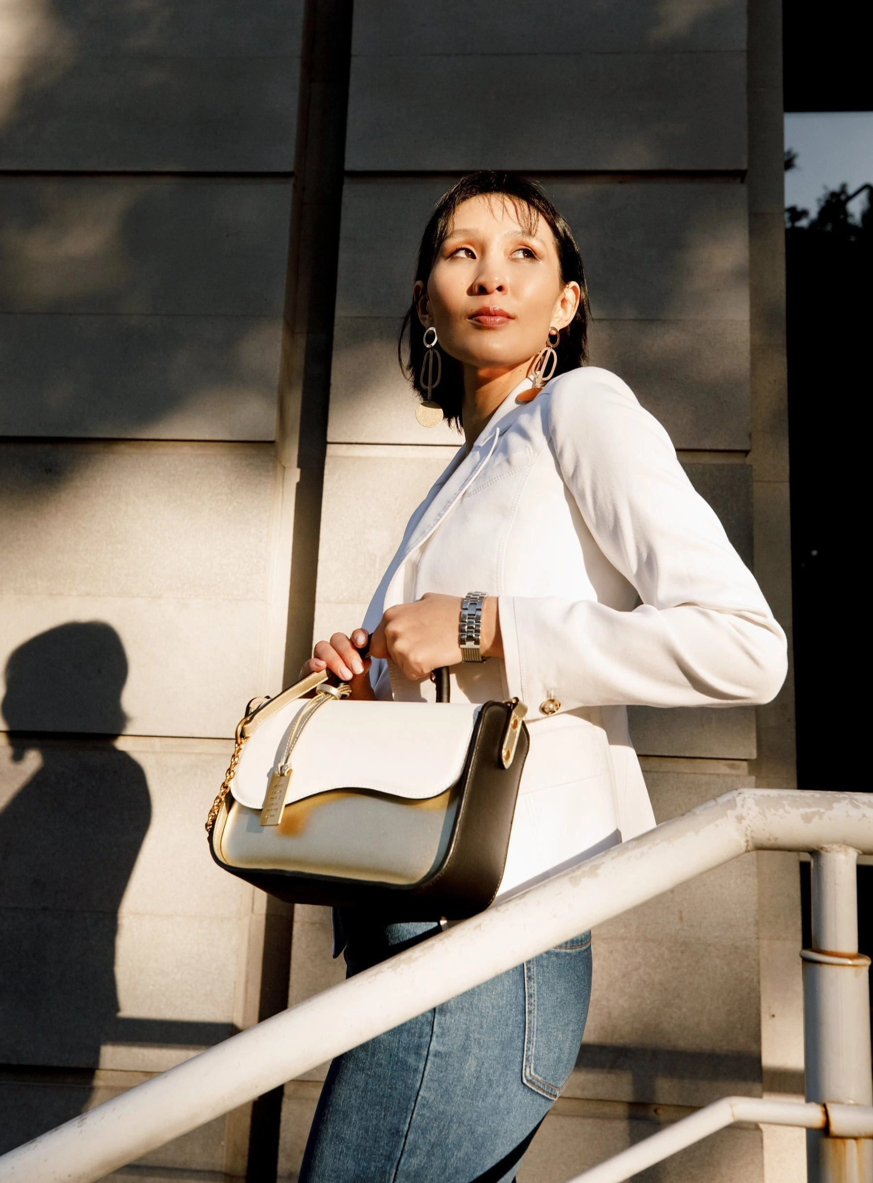 Sunrise Cactus Leather Vegan Crossbody Bag | Gold