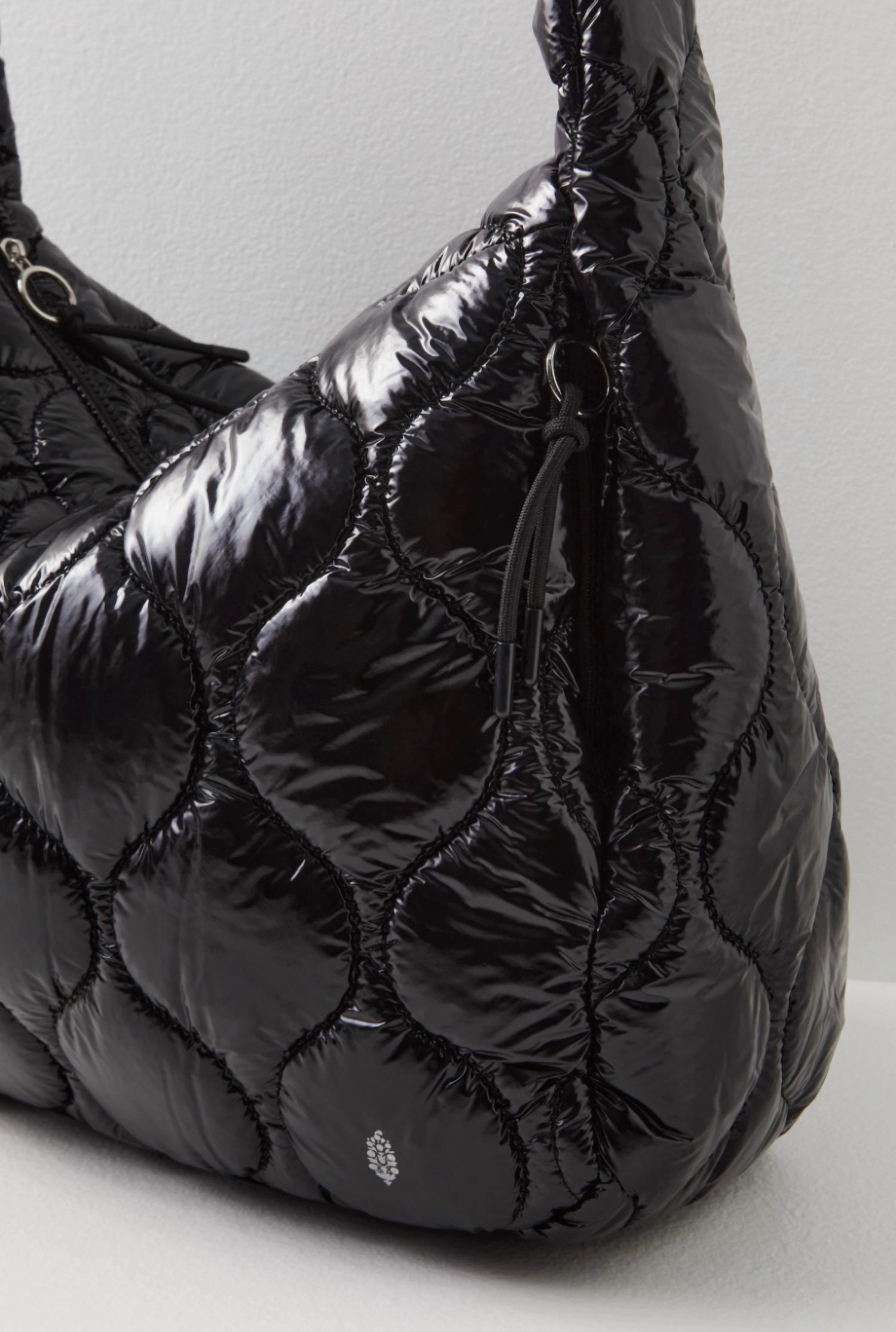 Surplus Shine Carryall Tote Bag In Black Patent