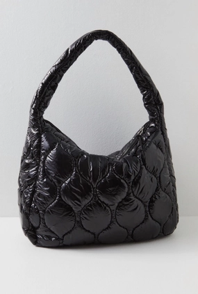 Surplus Shine Carryall Tote Bag In Black Patent