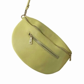 Susina Leather Bum Bag In Light Yellow