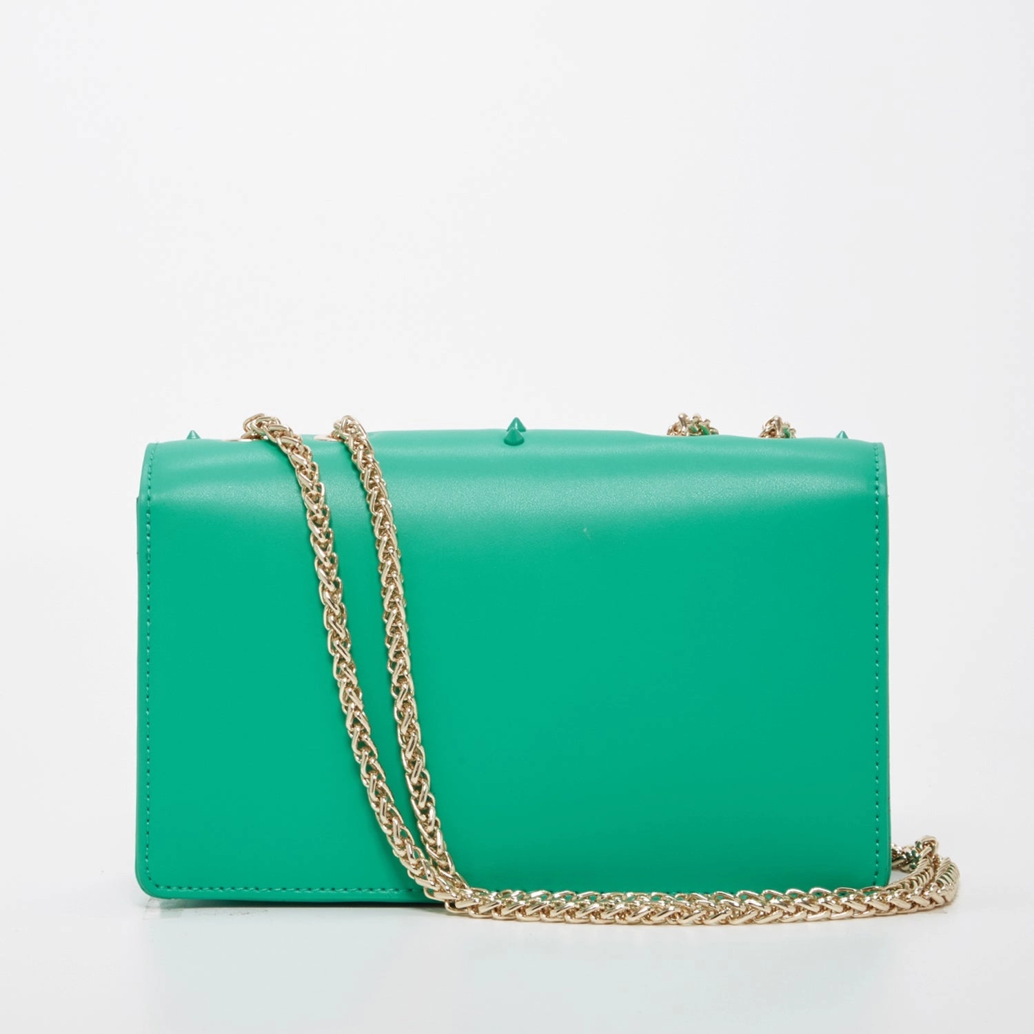 SUSU Josie Green Leather Shoulder Bag With Chain Strap