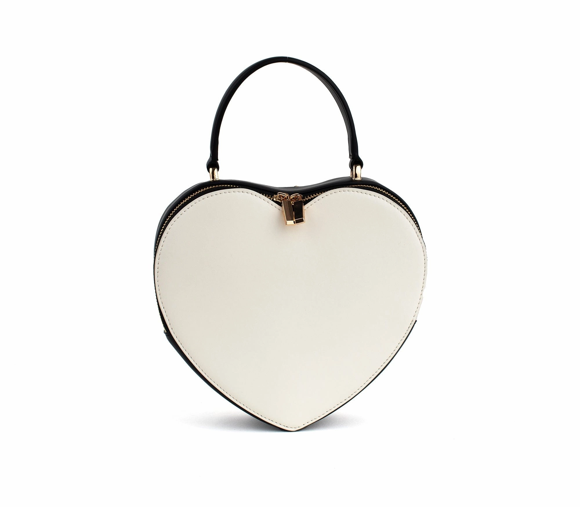 Sweetheart Tiffany Vegan Leather Crossbody Bag | Black & White