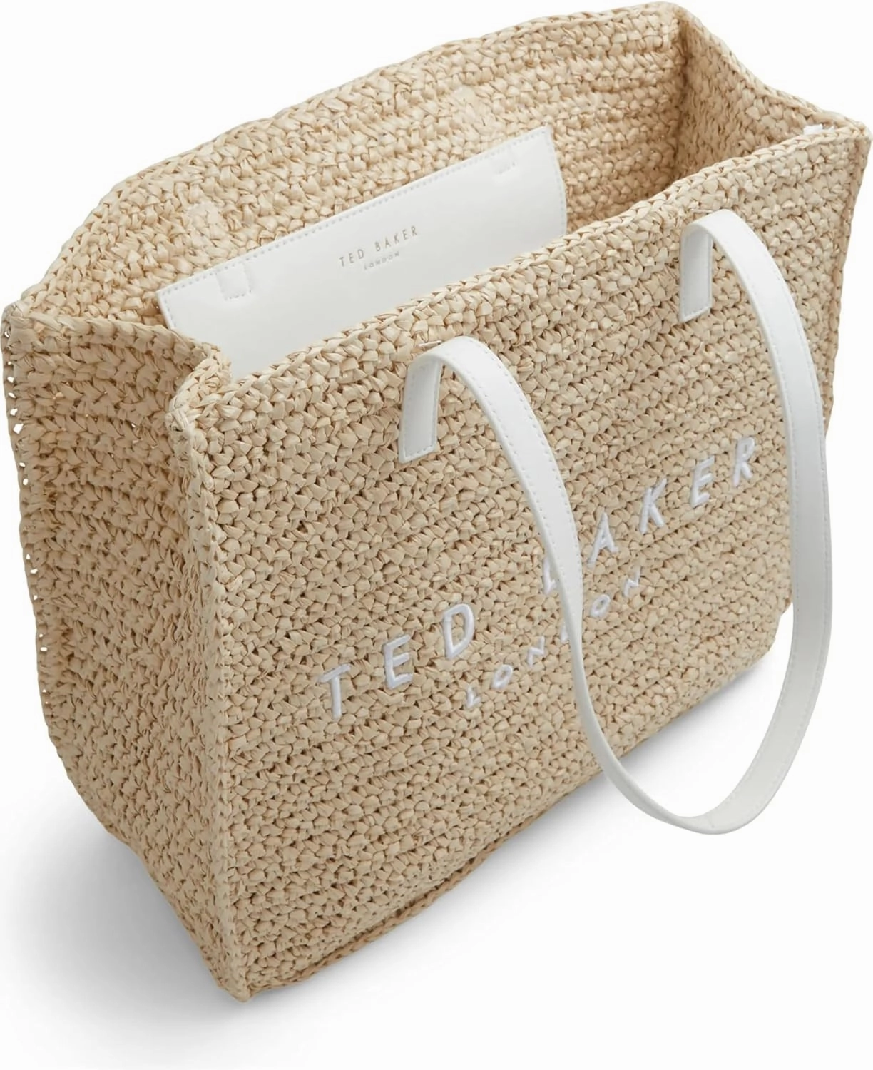 Ted Baker Women's Skye Raffia Tote Handbag, White
